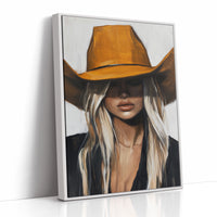 Mysterious Cowgirl Portrait – Western Fashion Wall Art