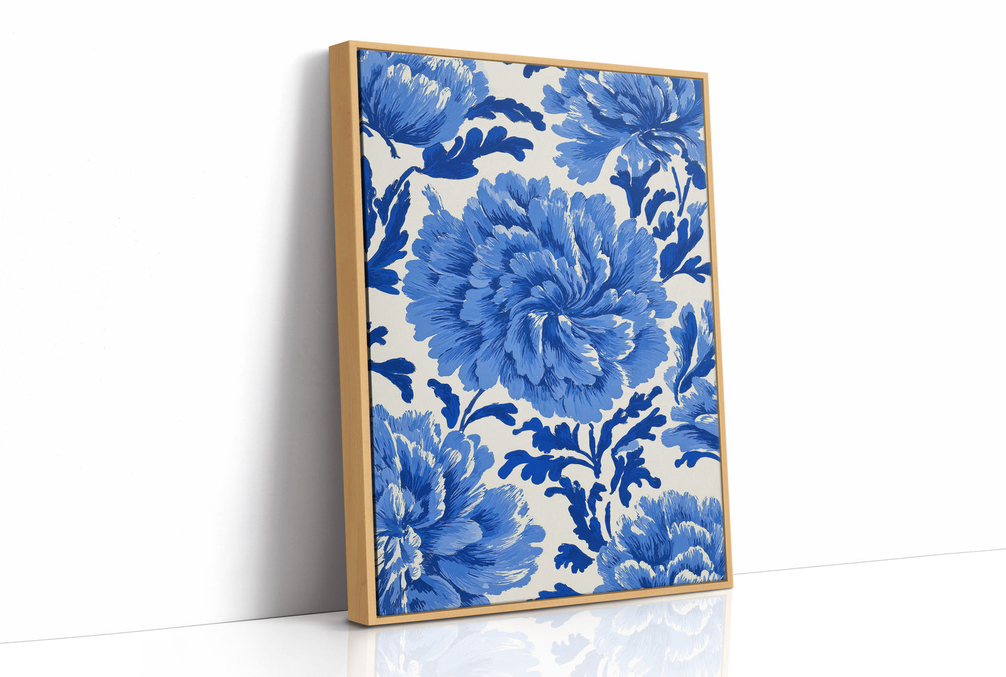 Blue Peonies on Fine China