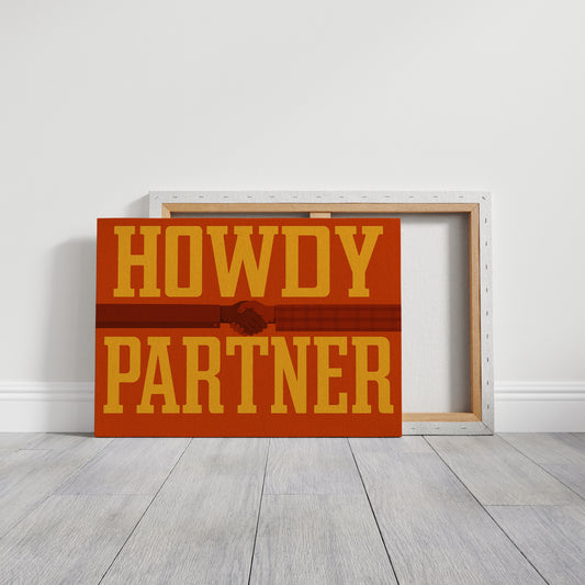 Howdy Partner Western Handshake Greeting