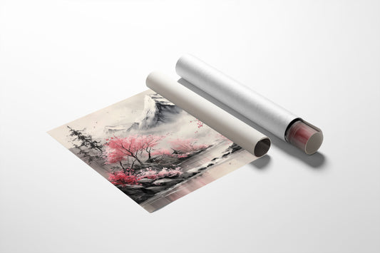 Cherry Blossoms Guard Mountain Temples