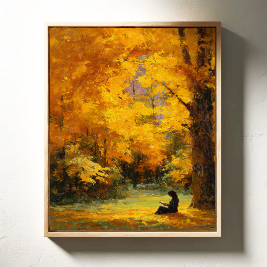 October Pages Between Golden Branches