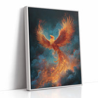 Flame Wings Against Midnight Sky