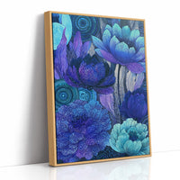Dotted Lotus Bloom in Midnight Blue