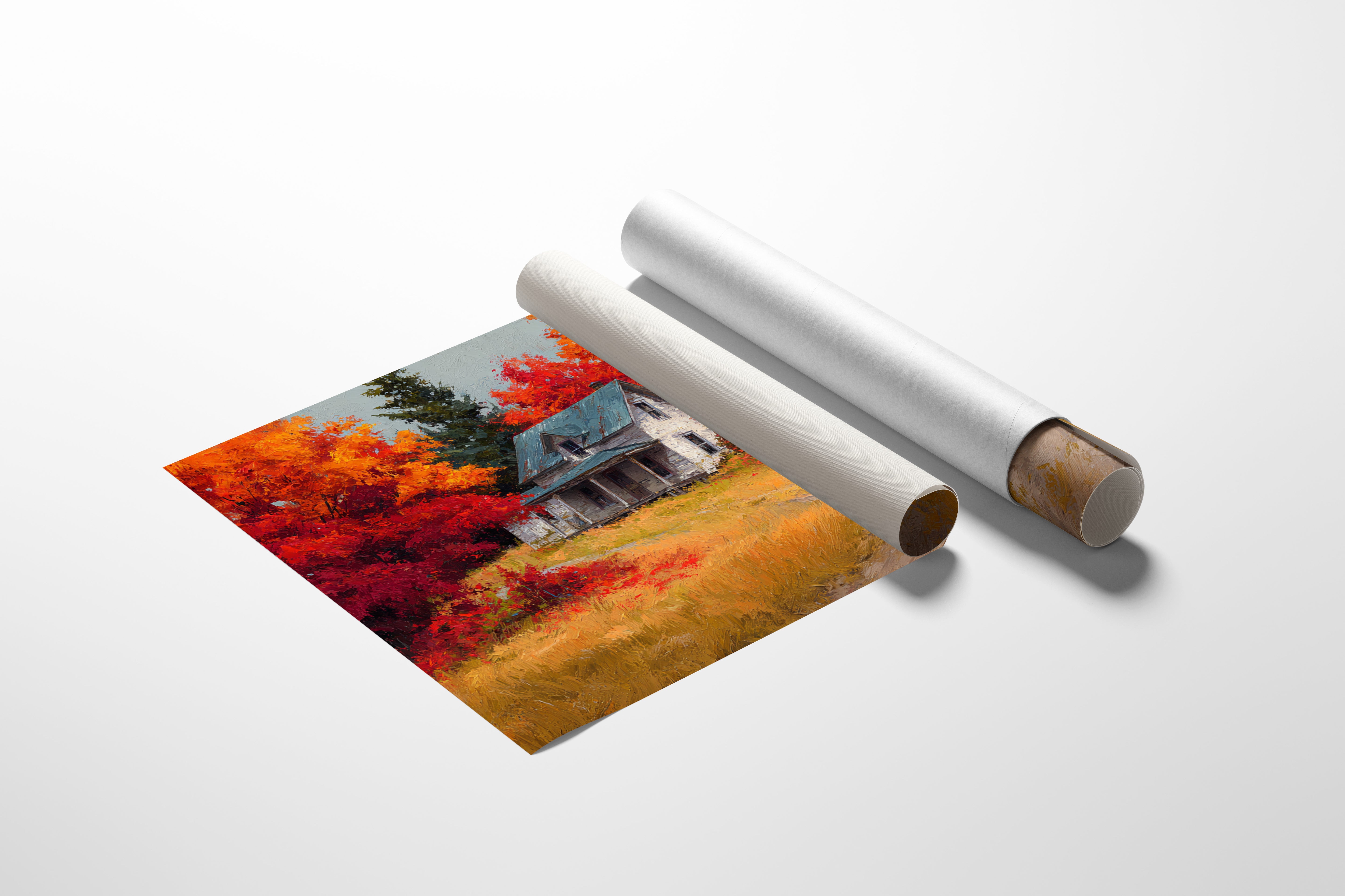 Harvest Home Beneath Fiery Canopy