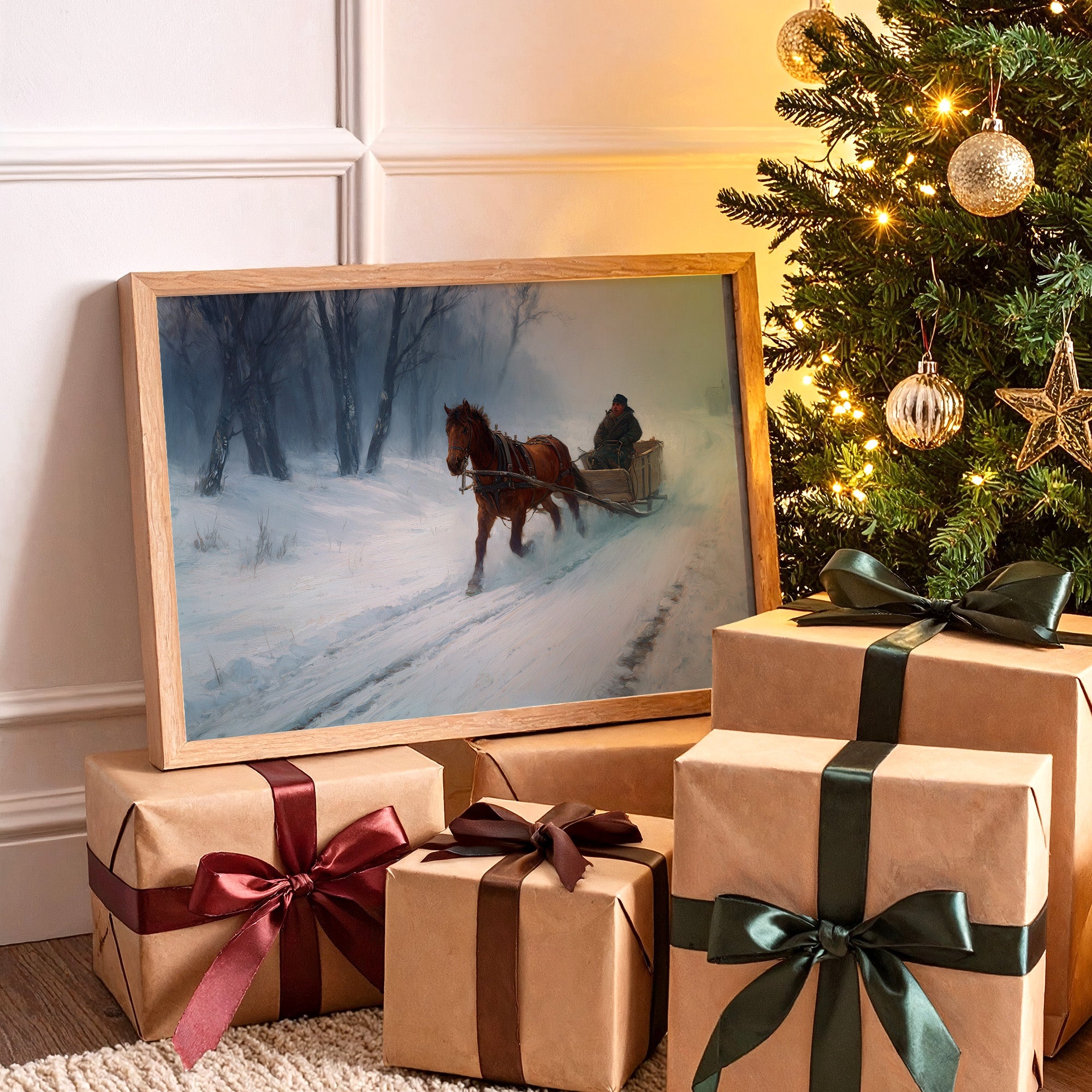 Winter's Tale Through Birch And Snow