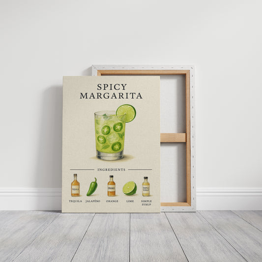 Spicy Margarita Cocktail Recipe Print