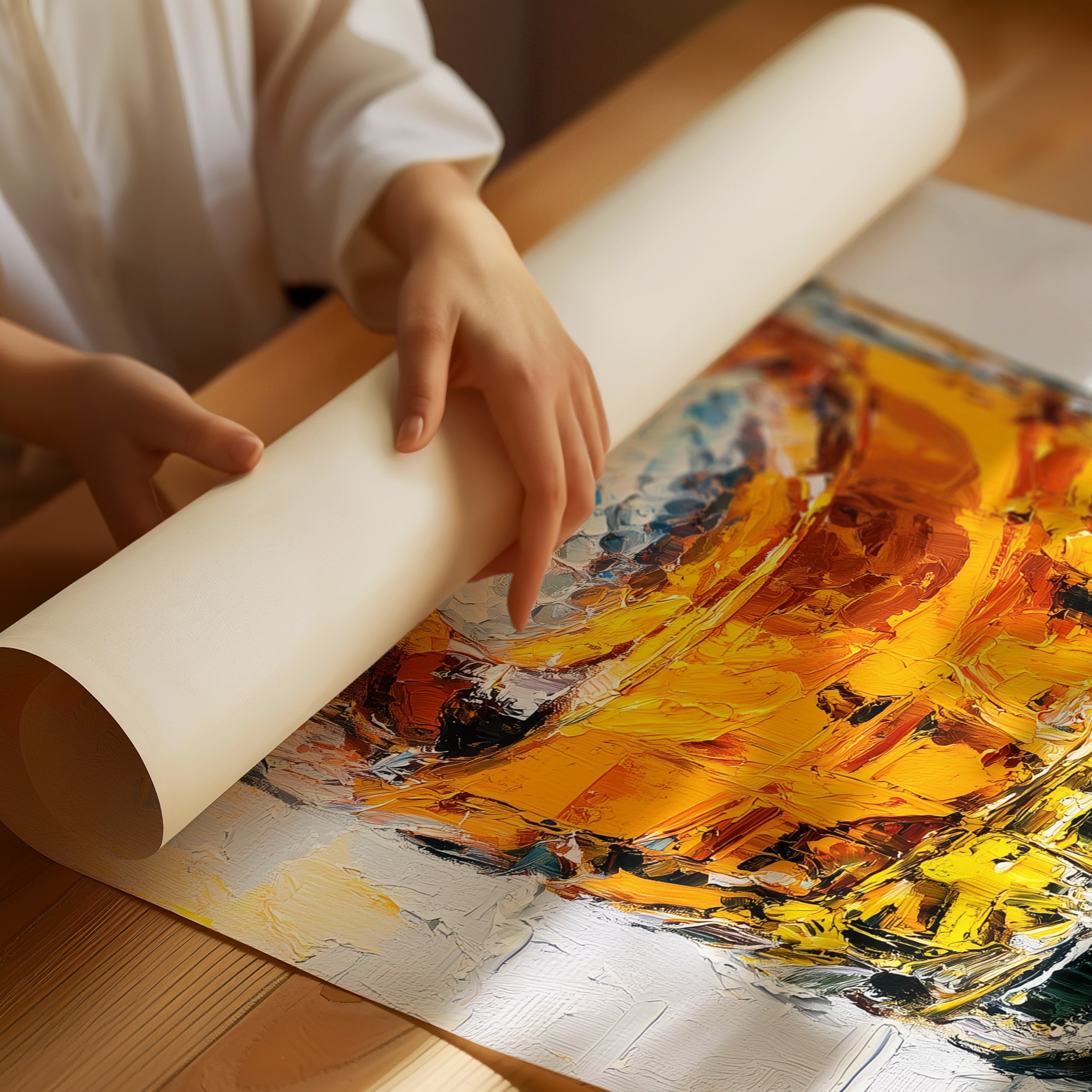 On the Rocks: An Impasto Pour