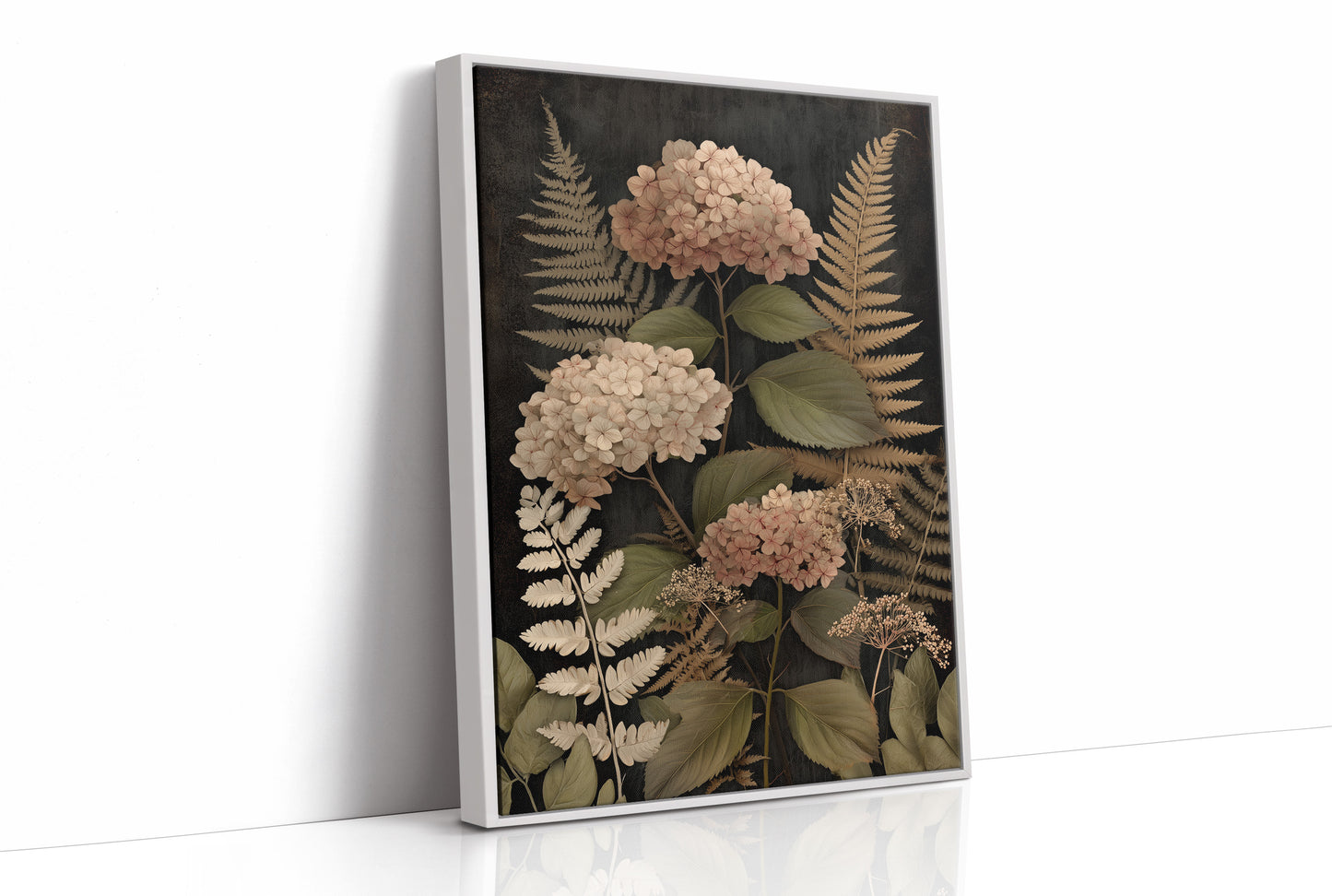 Blush Blooms Against Midnight Walls