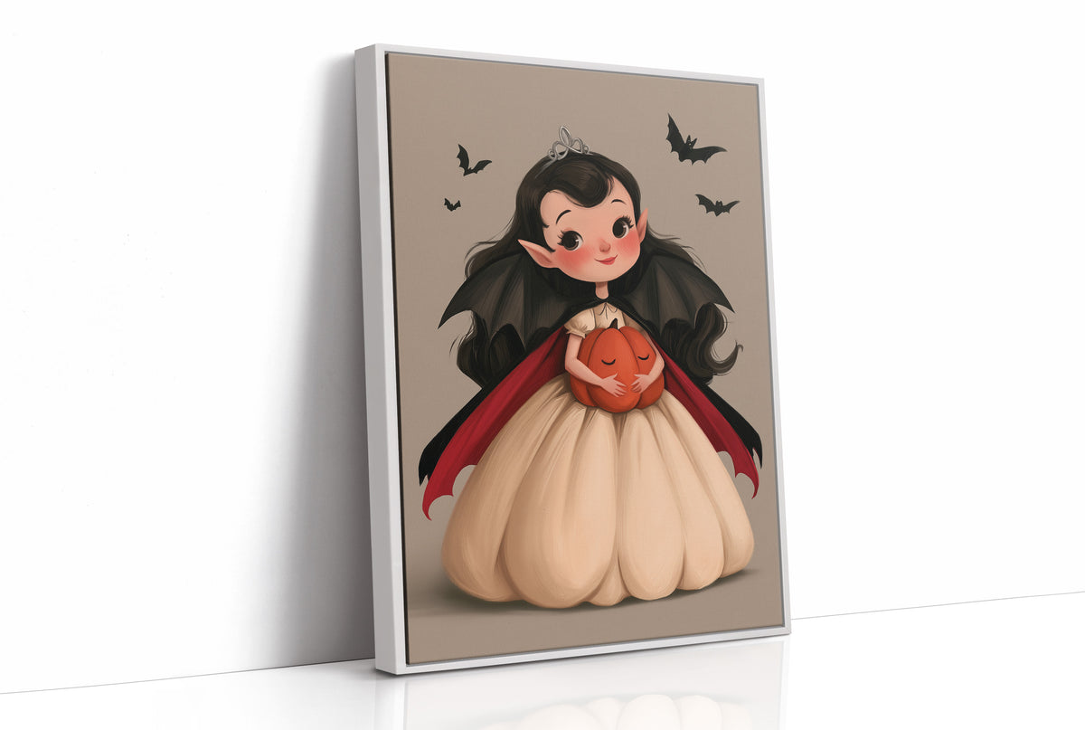 Vampire Princess Hugs a Pumpkin