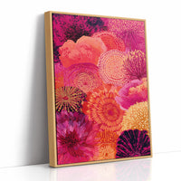 Dahlia Burst in Fuchsia and Fire