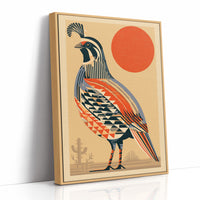 Desert Quail, Fanned and Facing West