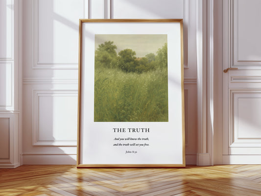 The Truth John 8 Field Scripture Art