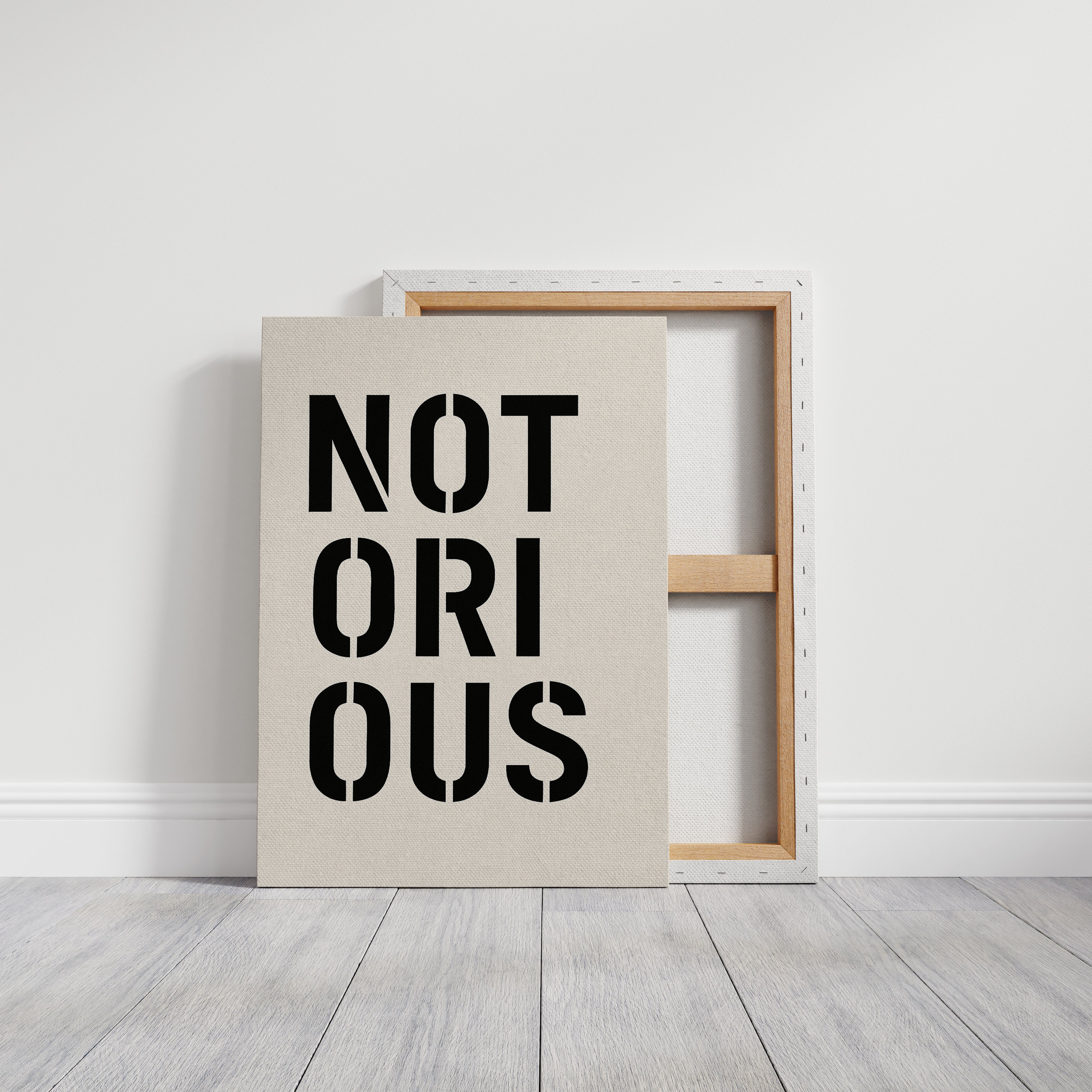Notorious Bold Stencil Typography Print