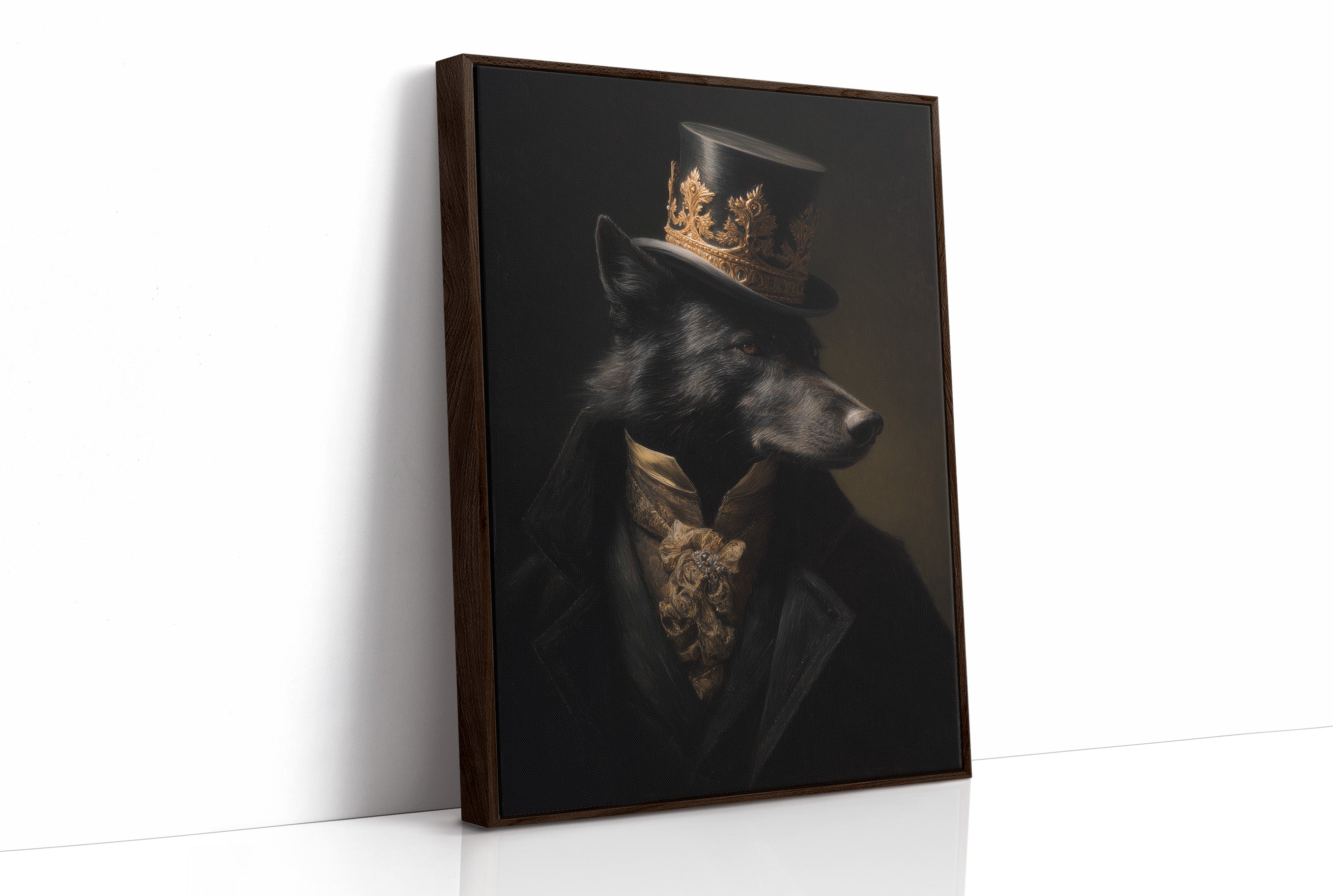 Noble Wolf Wears Midnight Crown