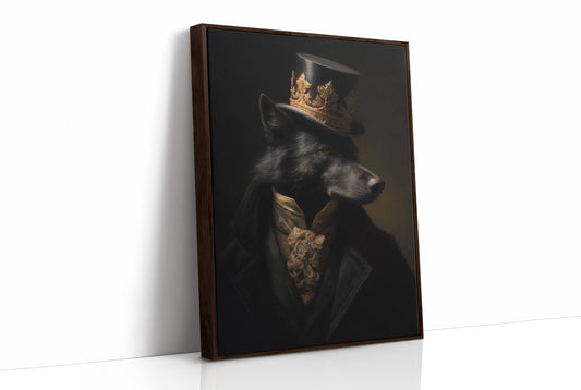 Noble Wolf Wears Midnight Crown