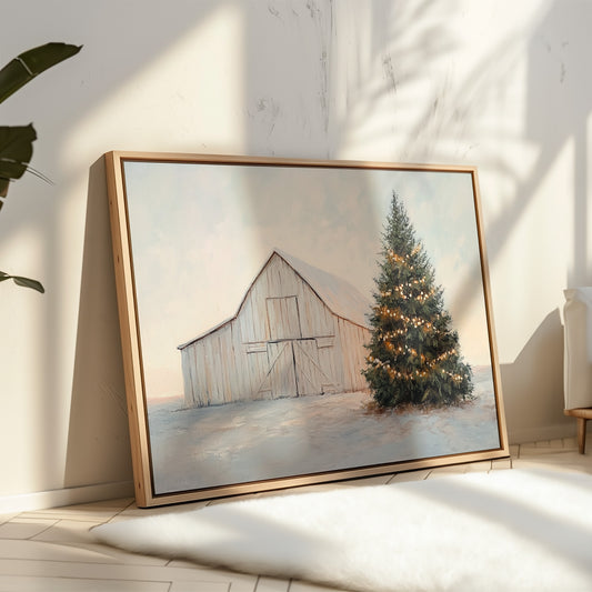 Winter Lights Warm The Barn