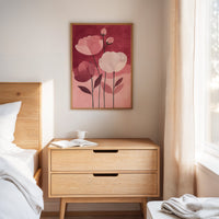 Peonies Rise Through Burgundy Mist