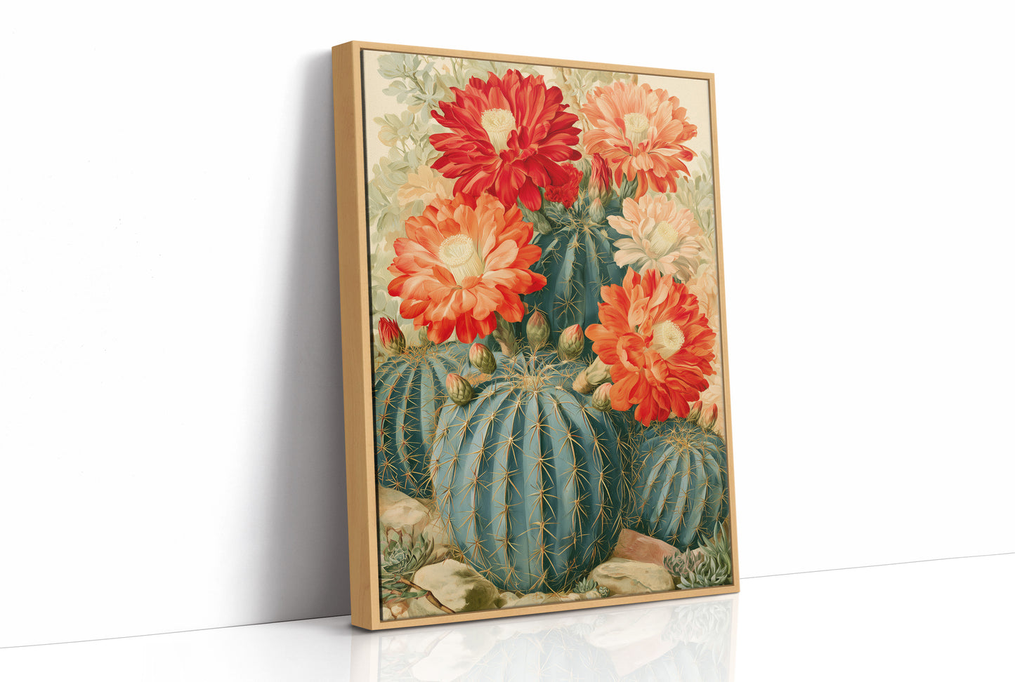 Desert Bloom: Crimson Succulents