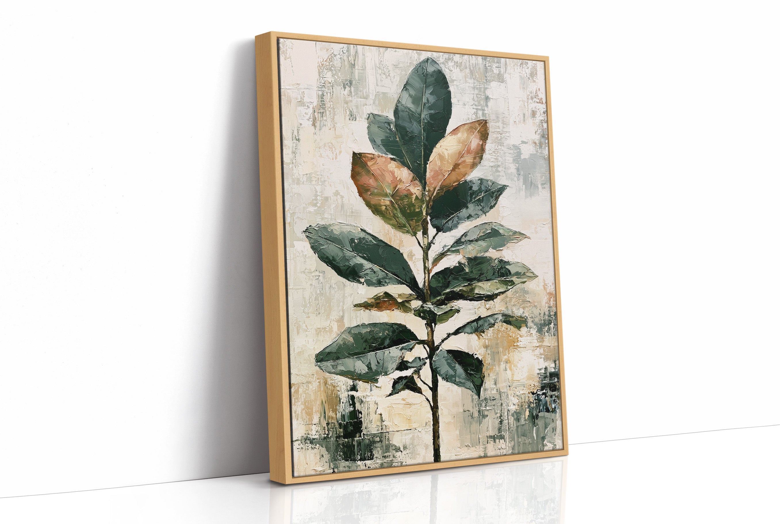 Tall Magnolia Branch, Warm Neutrals