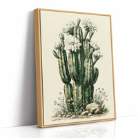 Blooming Saguaro Botanical Study