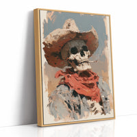 Desert Desperado: Smoking Skeleton Cowboy