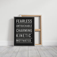Fearless Motivated Kinetic Bold Text Art