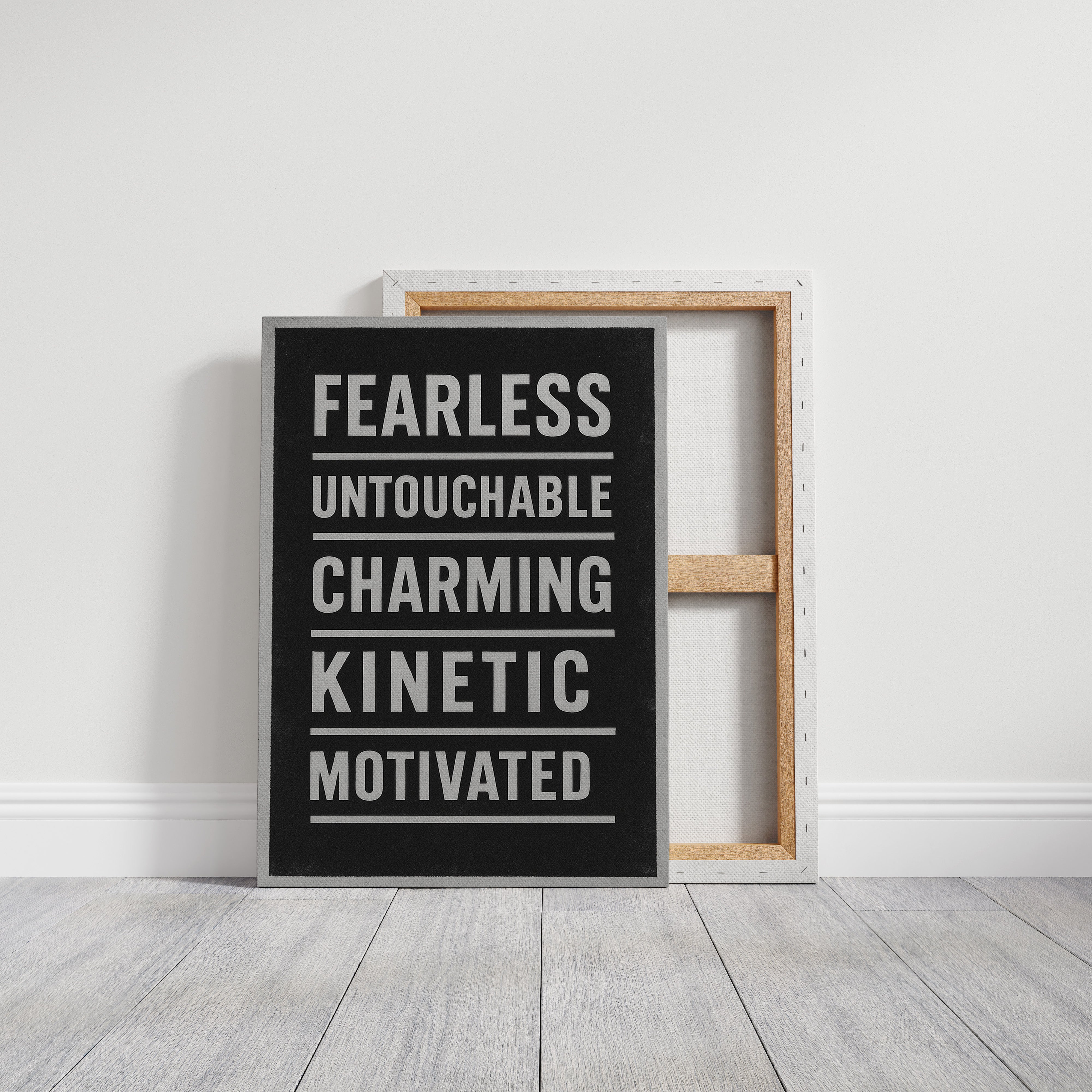 Fearless Motivated Kinetic Bold Text Art