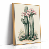 Pink Blossom Saguaro Pair