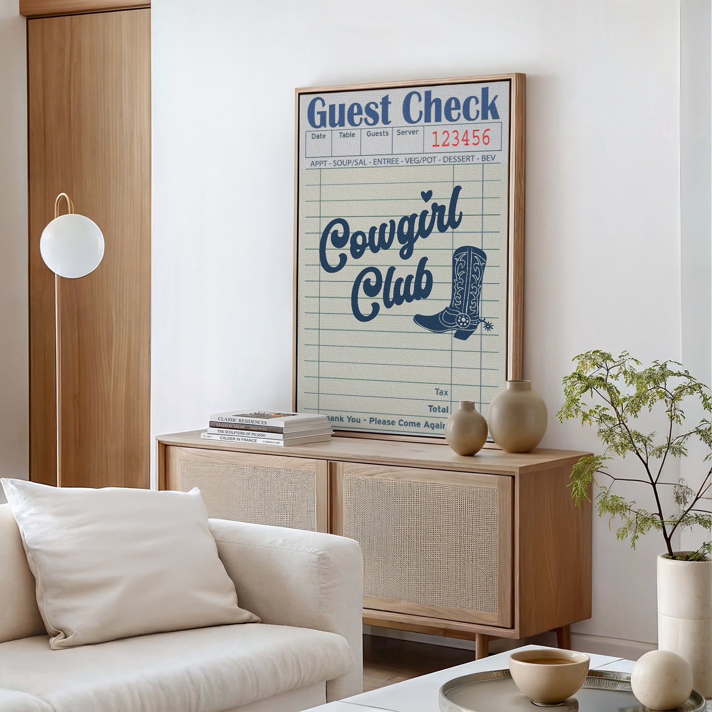 Cowgirl Club Guest Check Print – Vintage Western Wall Art