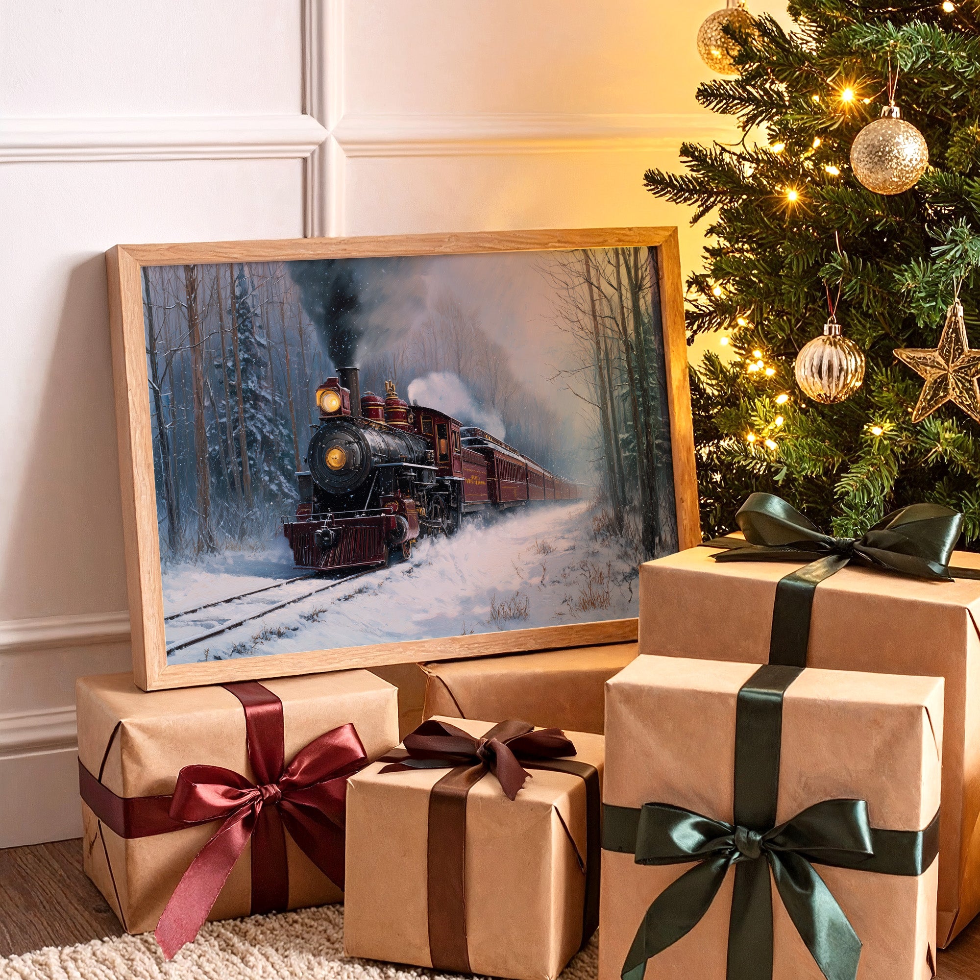 Steam Rises Through Winter's Quiet Forest