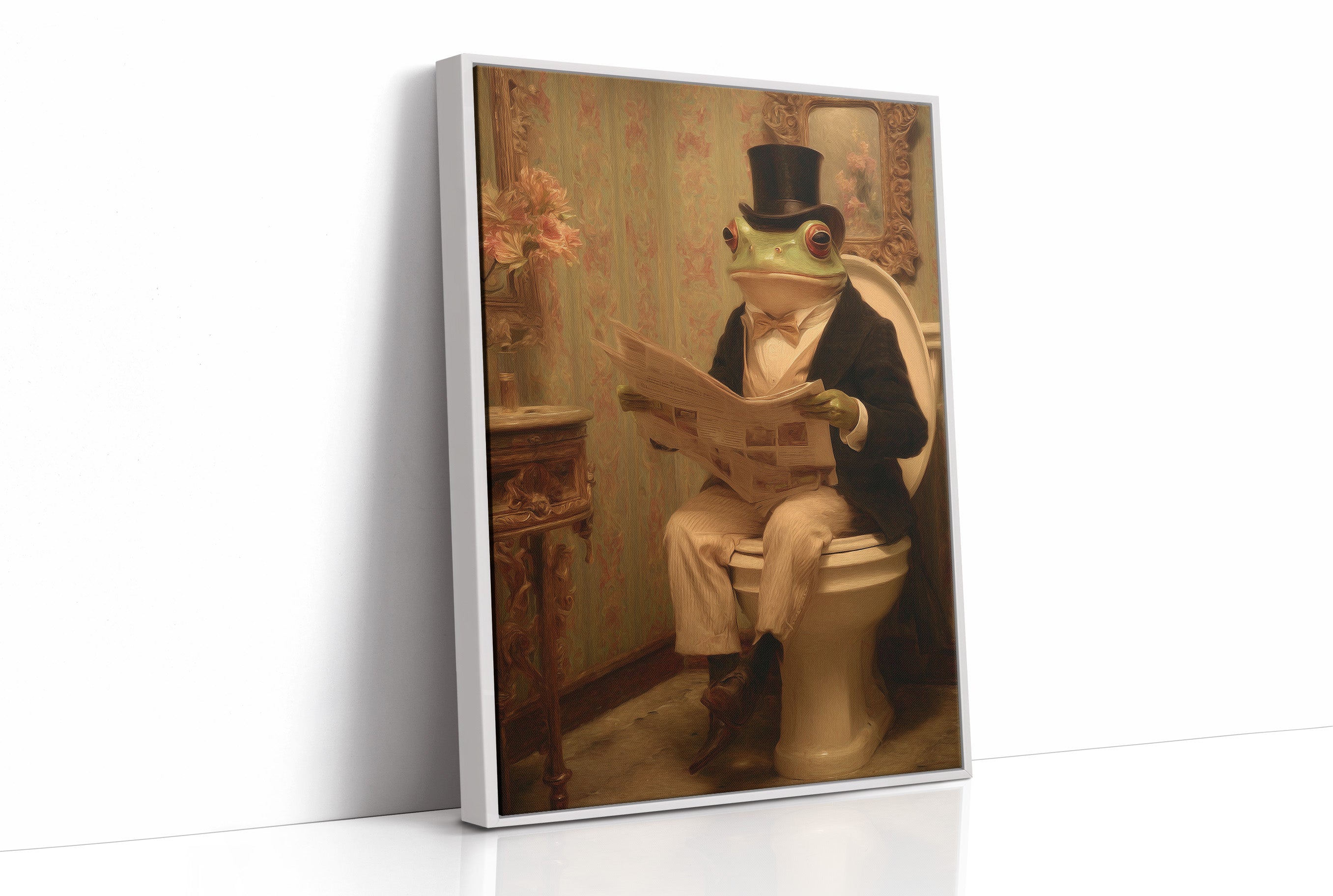 Distinguished Amphibian's Morning Ritual