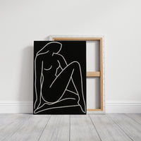 Reclining Muse in White Ink