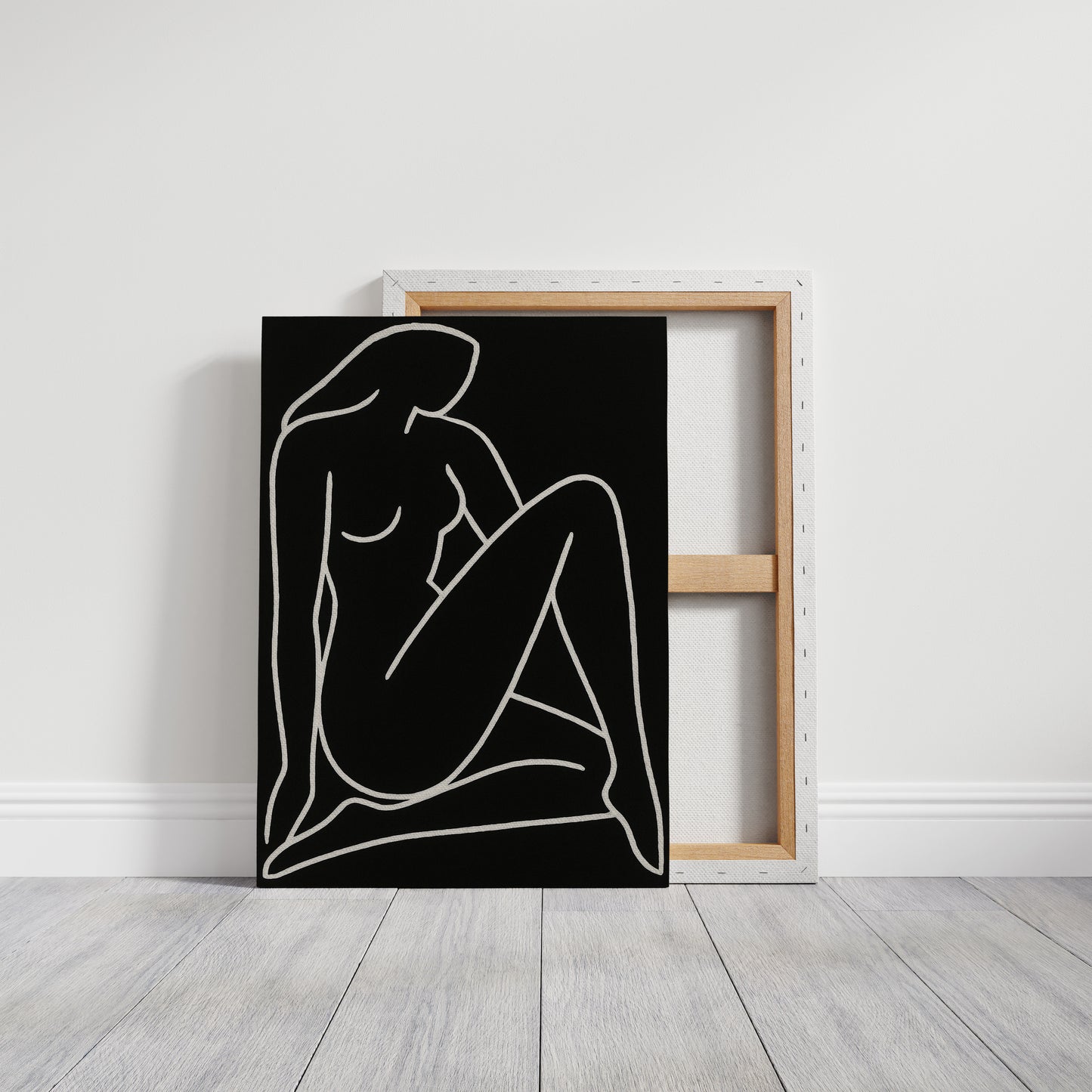 Reclining Muse in White Ink