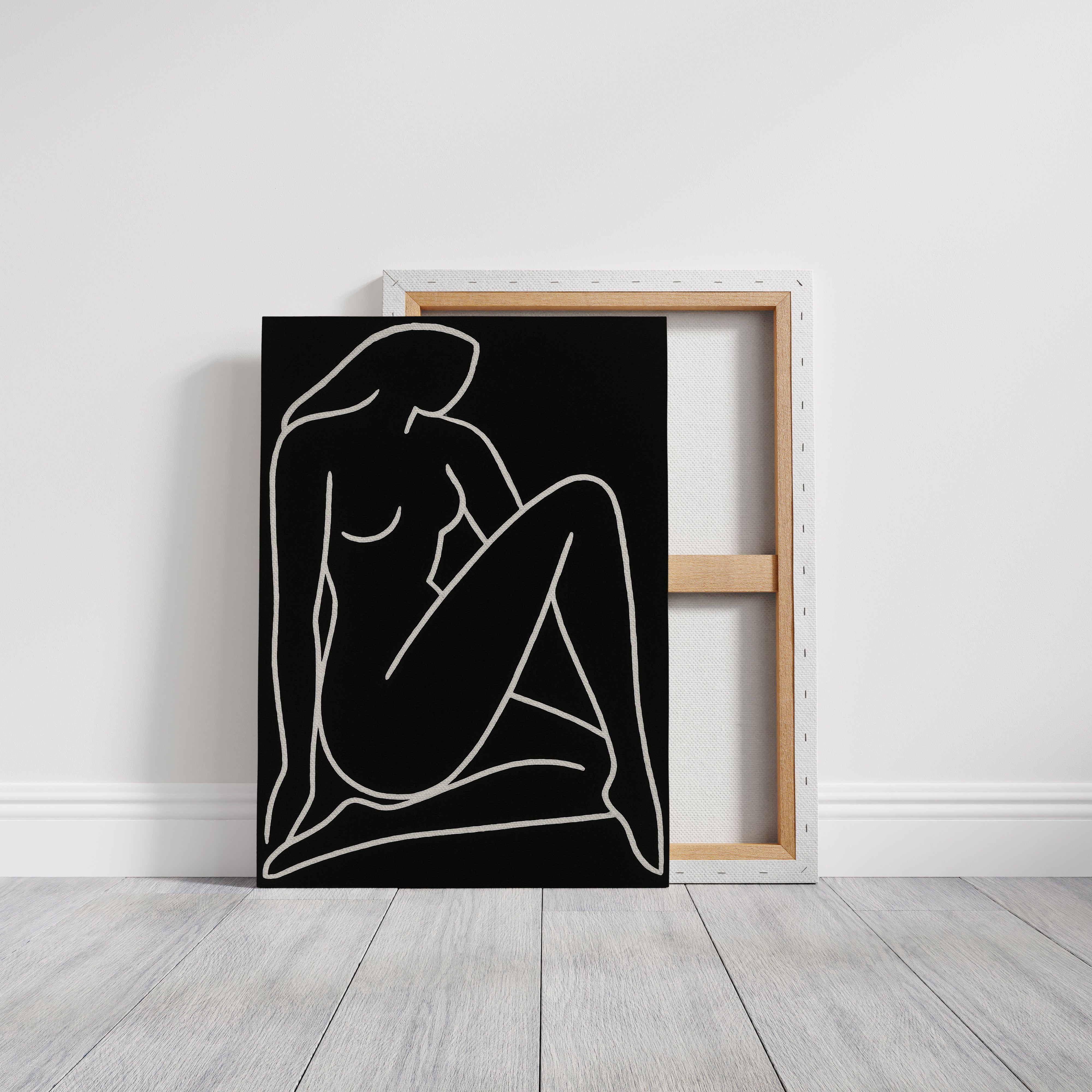 Reclining Muse in White Ink