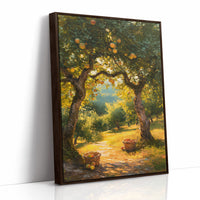 Orchard Path In Golden Hour