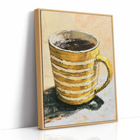 Striped Mug, Strong Coffee