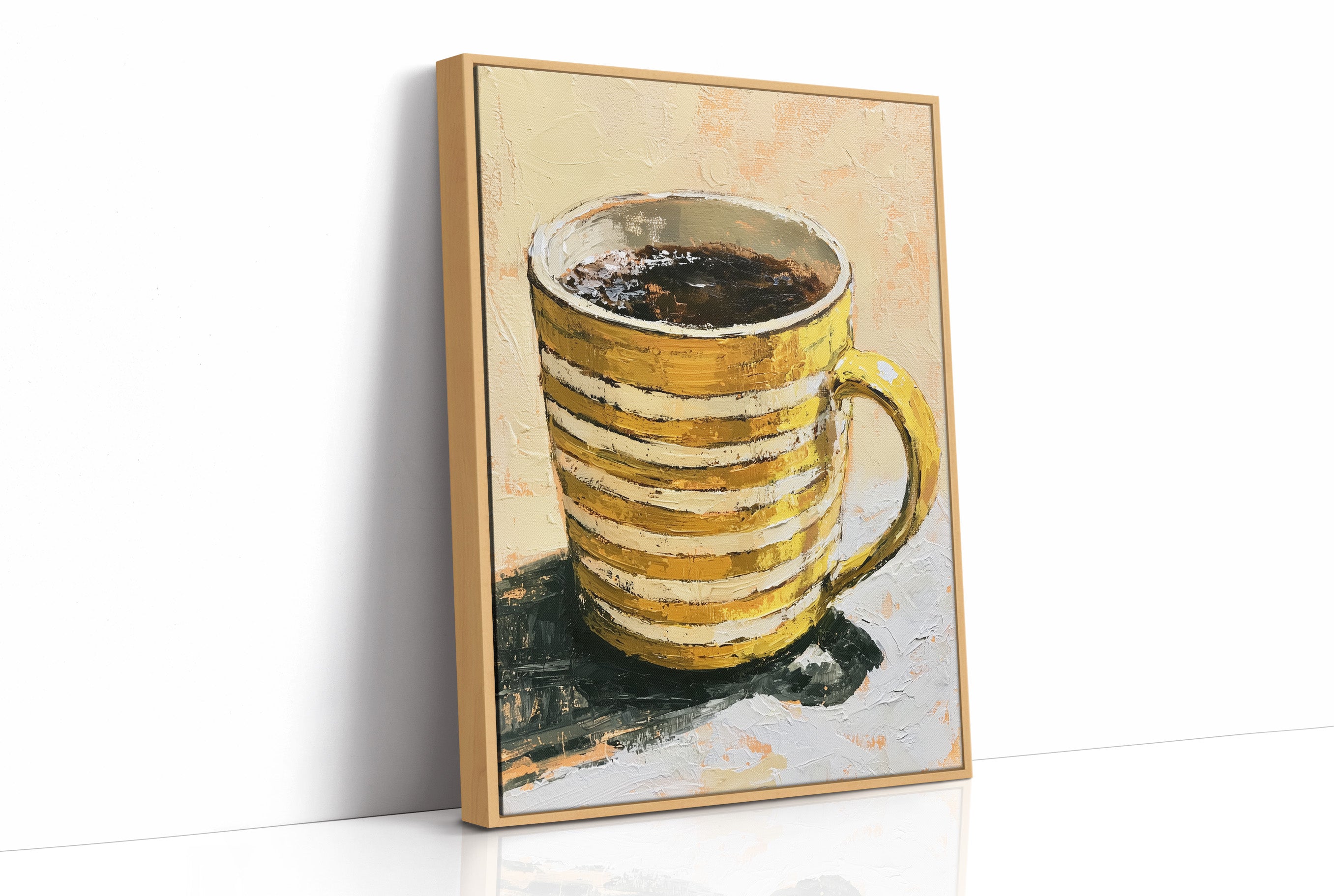 Striped Mug, Strong Coffee