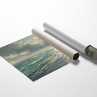 Sunbeams Pierce Coastal Storm Clouds