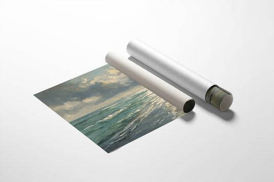 Sunbeams Pierce Coastal Storm Clouds