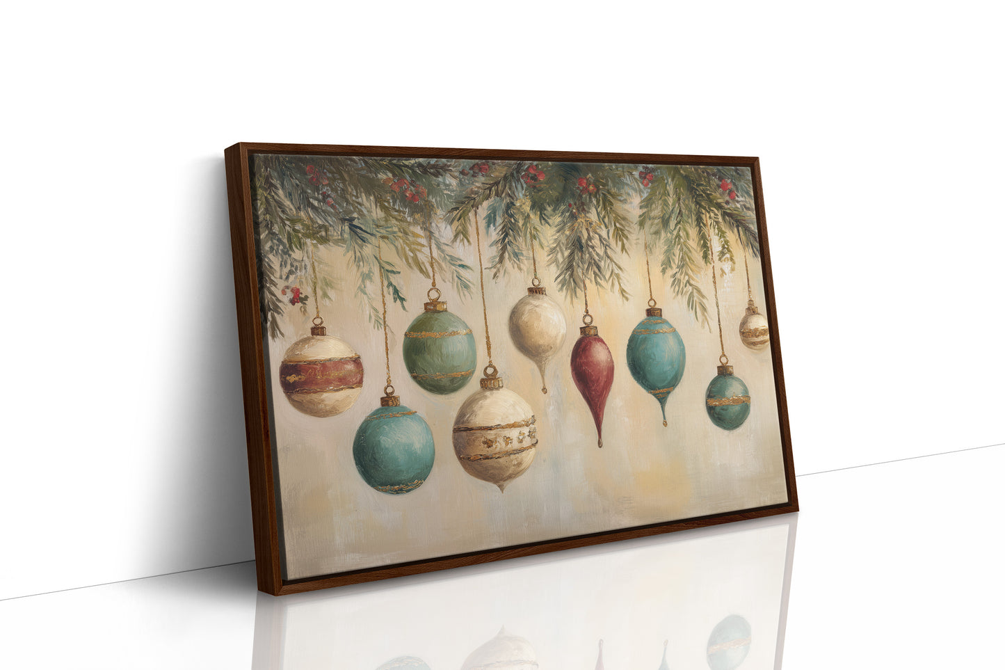 Evergreen Symphony of Vintage Ornaments