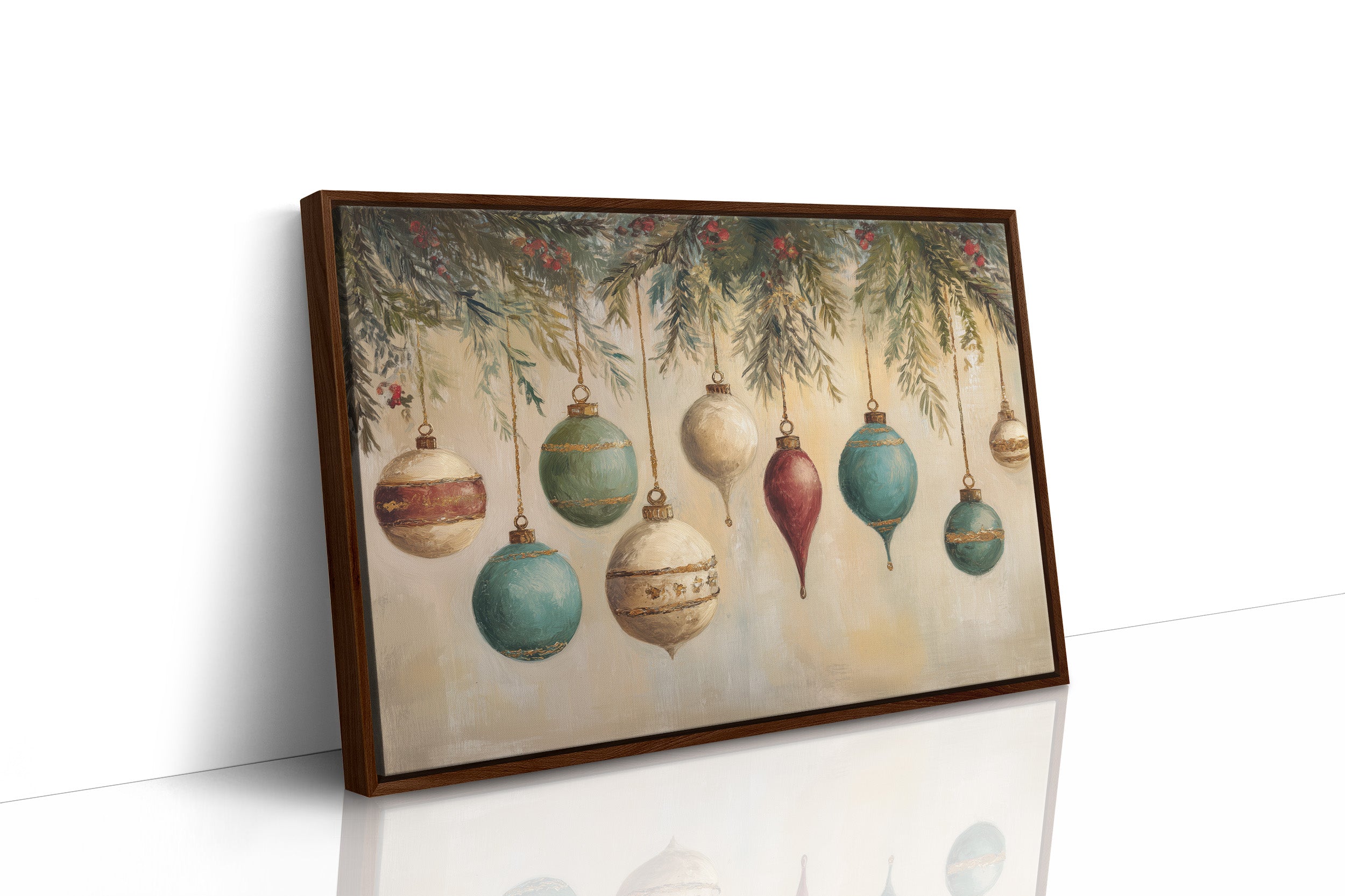Evergreen Symphony of Vintage Ornaments