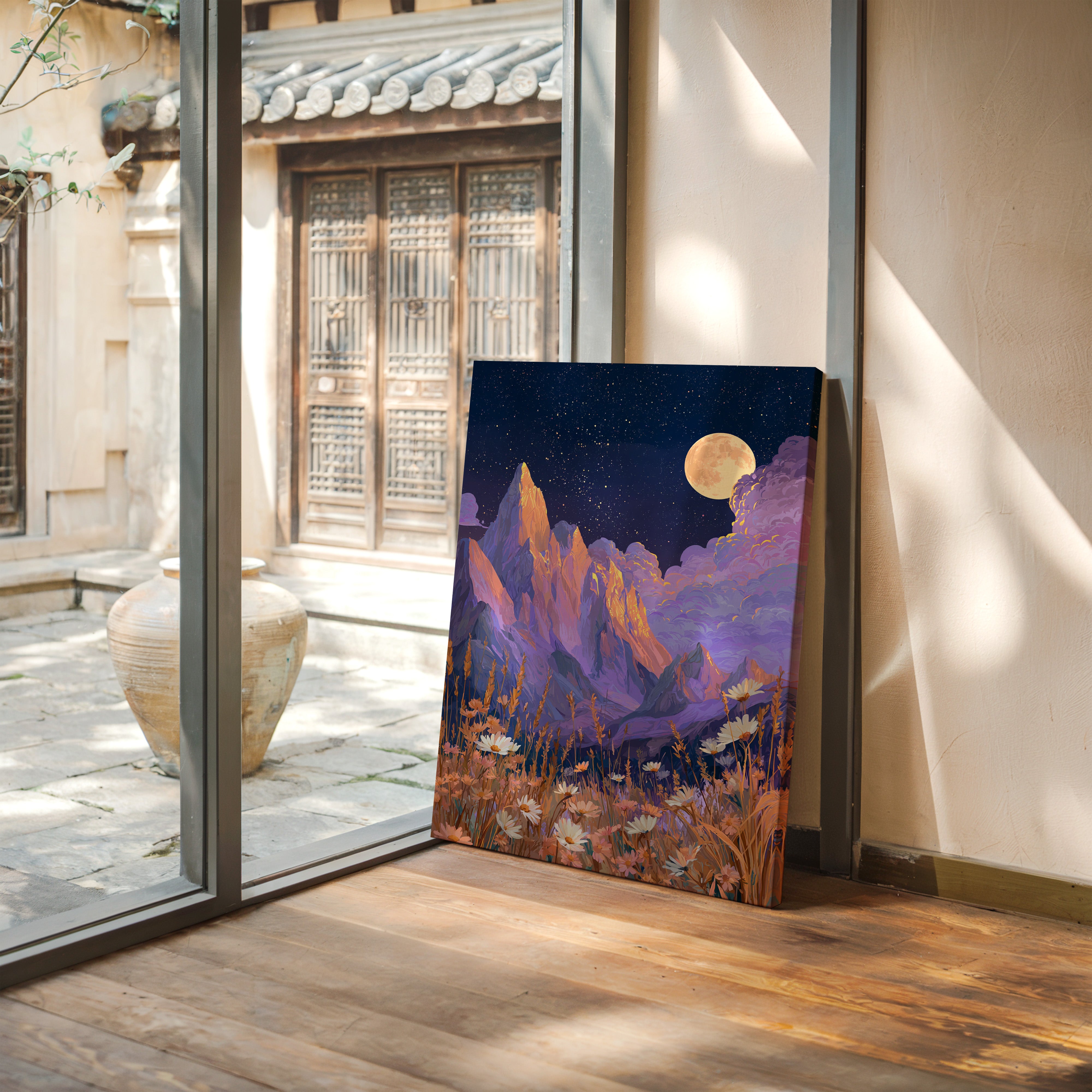 Moonlit Peaks and Meadow Serenades