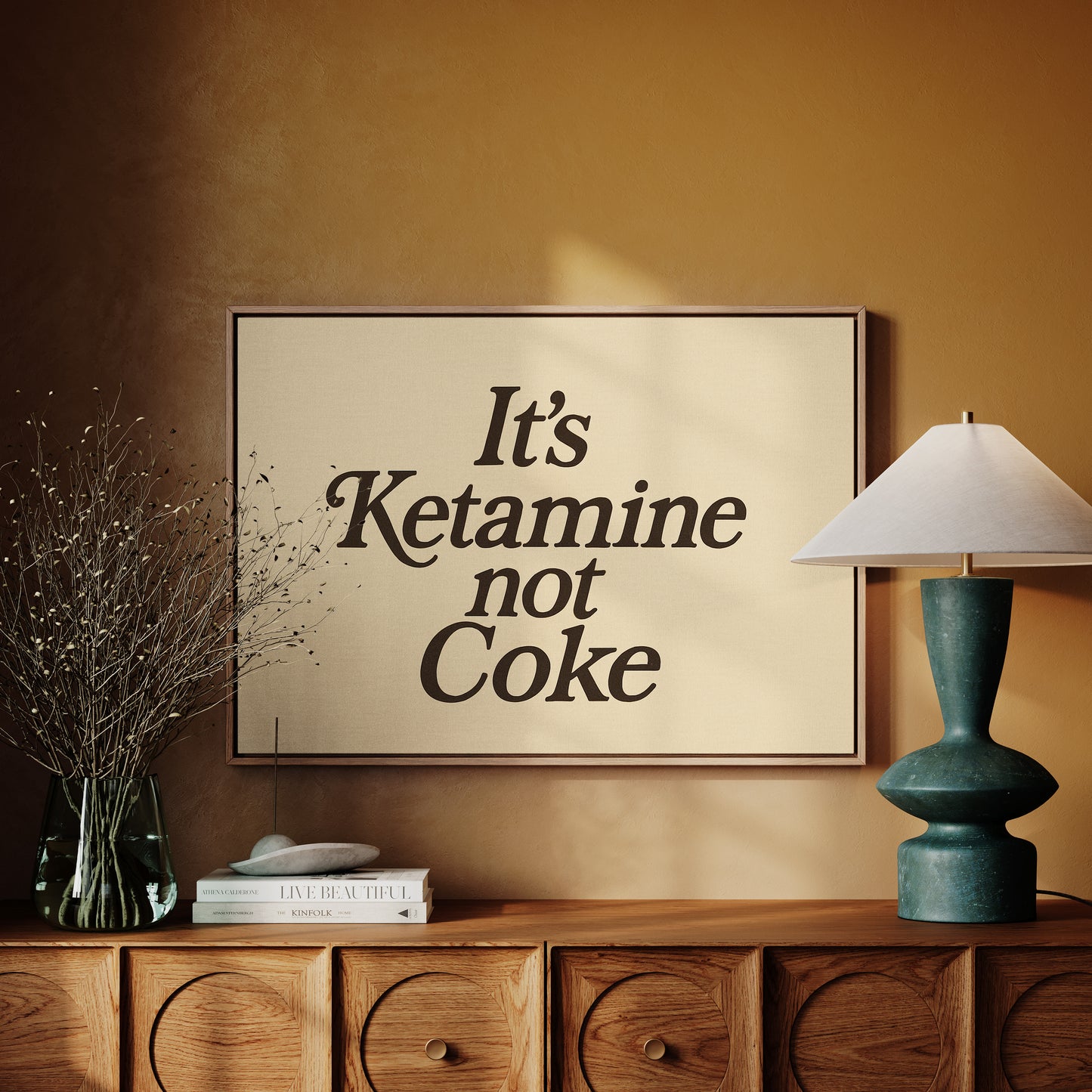It’s Ketamine Not Coke Bold Quote Print