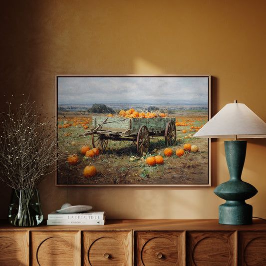 Harvest Wagon Rests In October Light