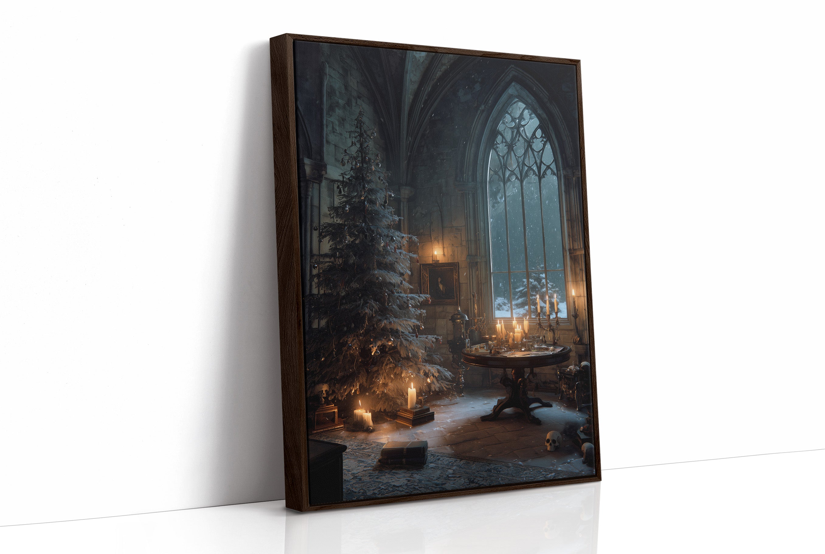 Candlelit Sanctuary On Winter Night