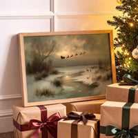 Winter Magic Crosses Moonlit Stream