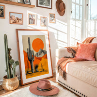 Saguaros Greet The Burning Sky