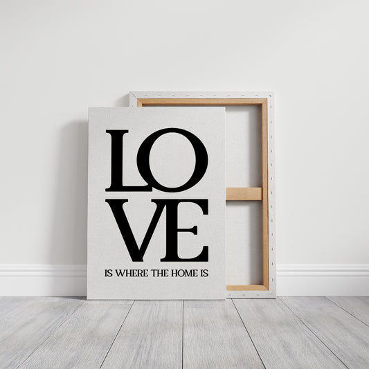 Love Is Where The Home Is Typography Print