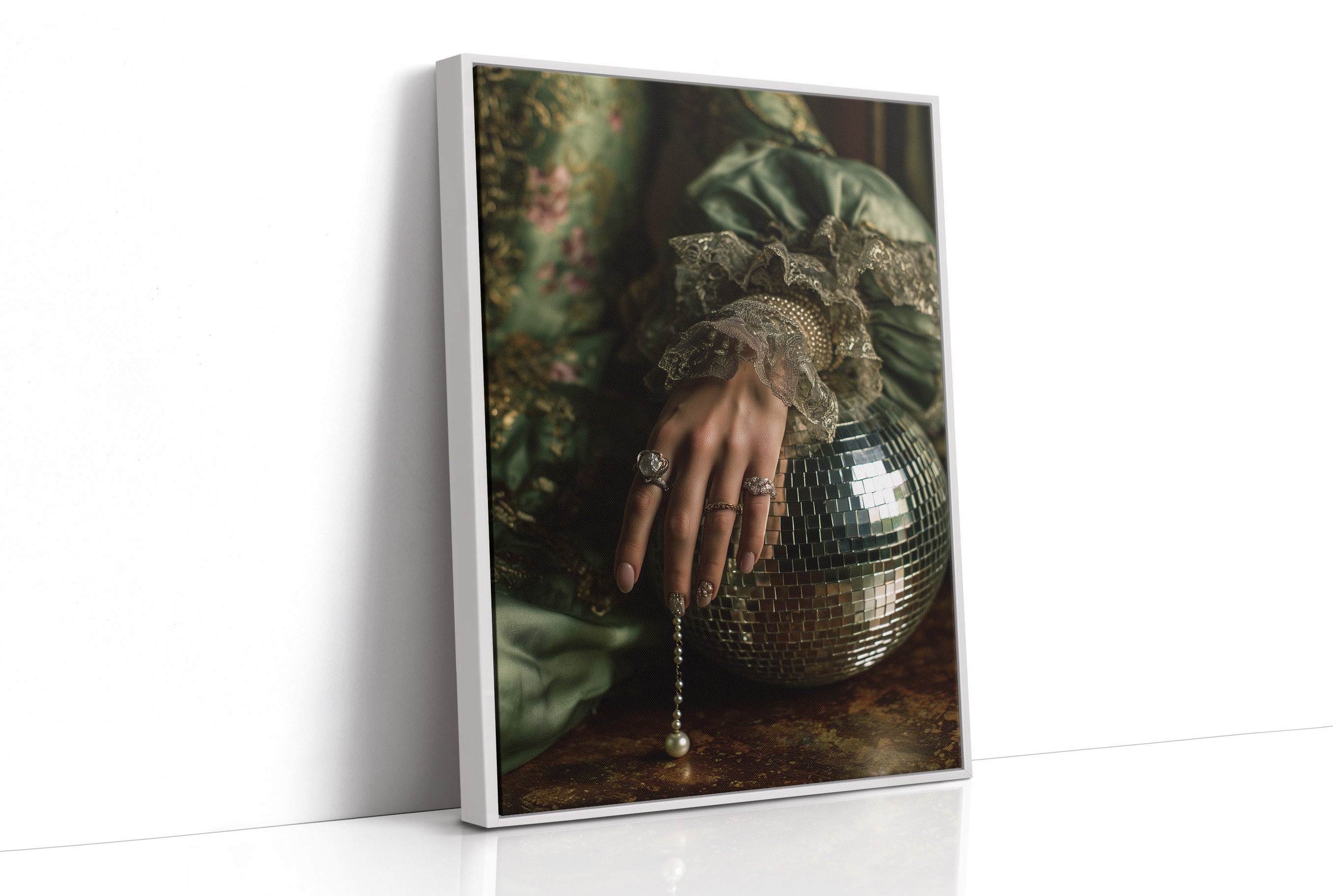 Pearls Dance Under Vintage Light