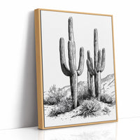 Twin Saguaro Sentinels